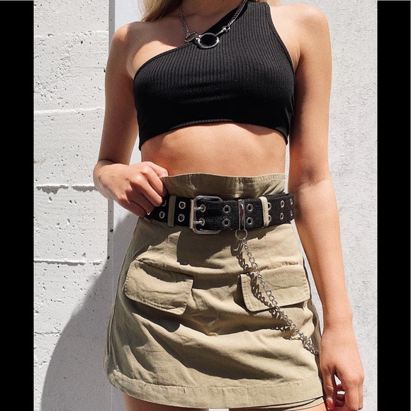 LF double grommet web belt with chain - Picture 1 of 1